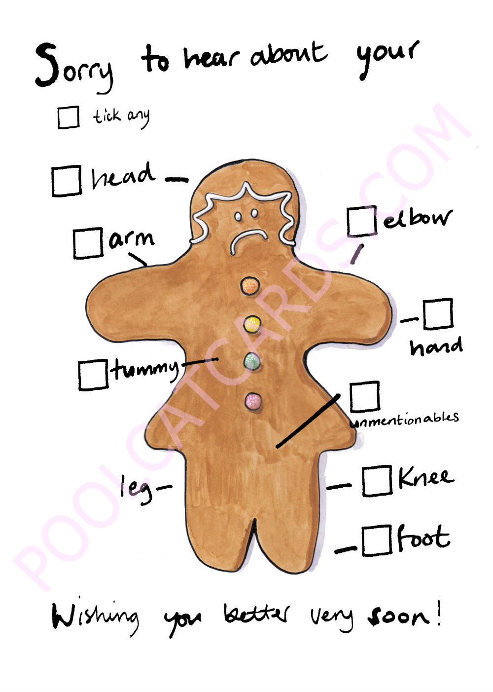 Get Well Gingerbread Woman